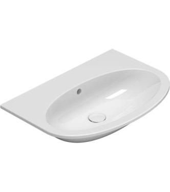 4ALL LAVABO CON FISSAGGI FORO 70x48 H.15cm BIANCO LUCIDO