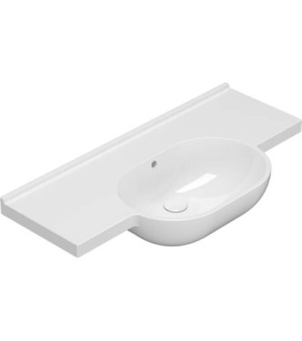 MODE LAVABO SOSPESO 100x49cm SENZA FORO ORO BIANCO LUCIDO