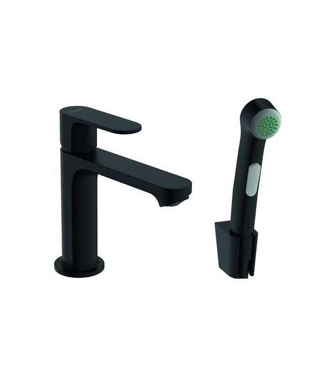 72215 REBRIS S MISCELATORE MONOCOMANDO LAVABO C/DOCCETTA BIDET NERO OPACO