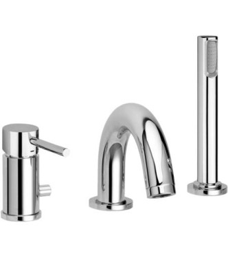 PAFFONI LIG040L LIGHT BATHTUB RIM MIXER 3-HOLE CHROMIUM-PLATED