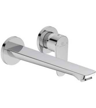 Ideal Standard Cerafine O wall-mounted washbasin mixer with spout and plate - Chrome