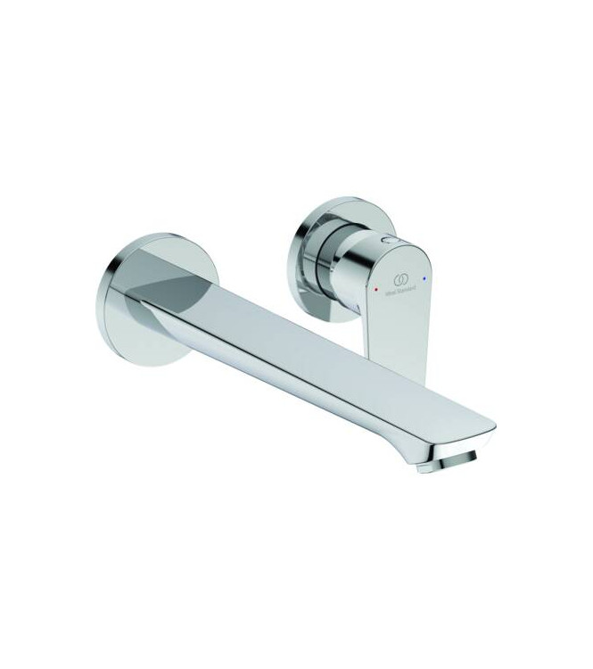 Ideal Standard Cerafine O wall-mounted washbasin mixer with spout and plate - Chrome