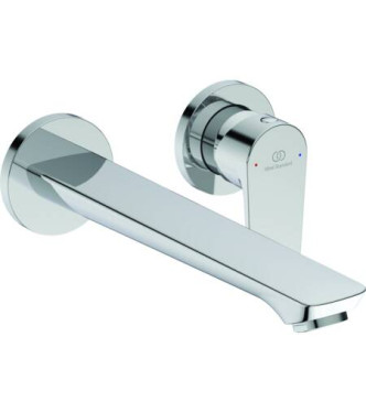 Ideal Standard Cerafine O wall-mounted washbasin mixer with spout and plate - Chrome