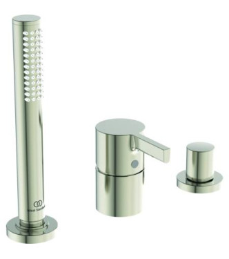 Gruppo vasca-doccia 3 fori Ideal Standard Joy senza bocca - Silver Storm  