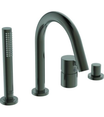 Gruppo vasca-doccia 4 fori Ideal Standard Joy con bocca - Magnetic Grey  