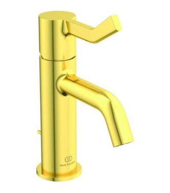 Ideal Standard Joy long lever basin mixer with waste - Silver Storm