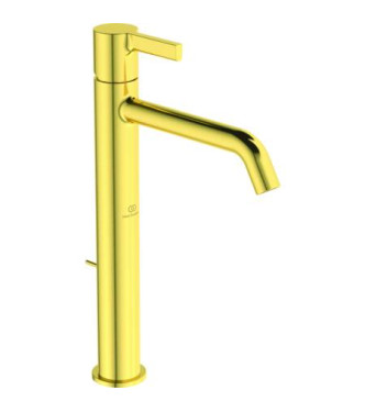 Single hole vessel basin mixer Ideal Standard Joy with 5L waste - Brushed Gold