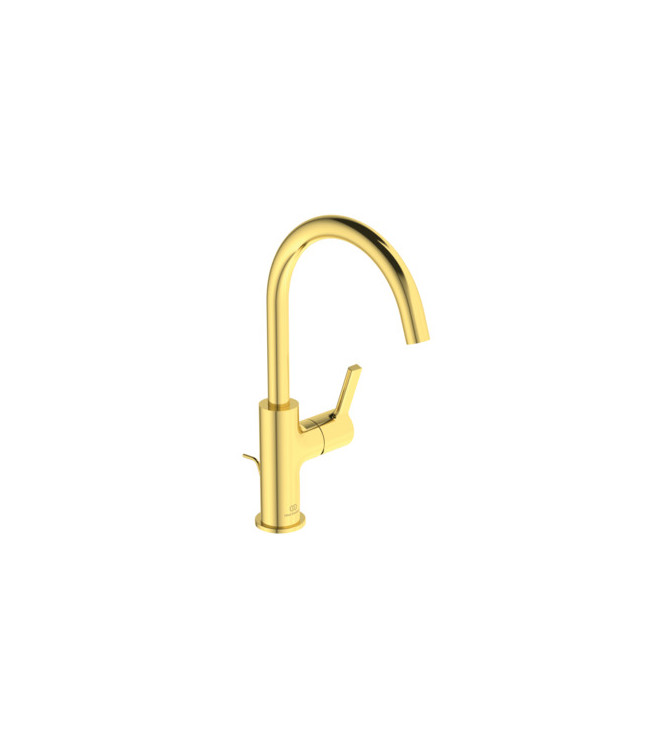 Miscelatore lavabo bocca alta Ideal Standard Joy con scarico 5L - Brushed Gold  
