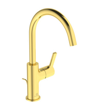 Ideal Standard Joy high spout basin mixer with 5L waste - Brushed Gold