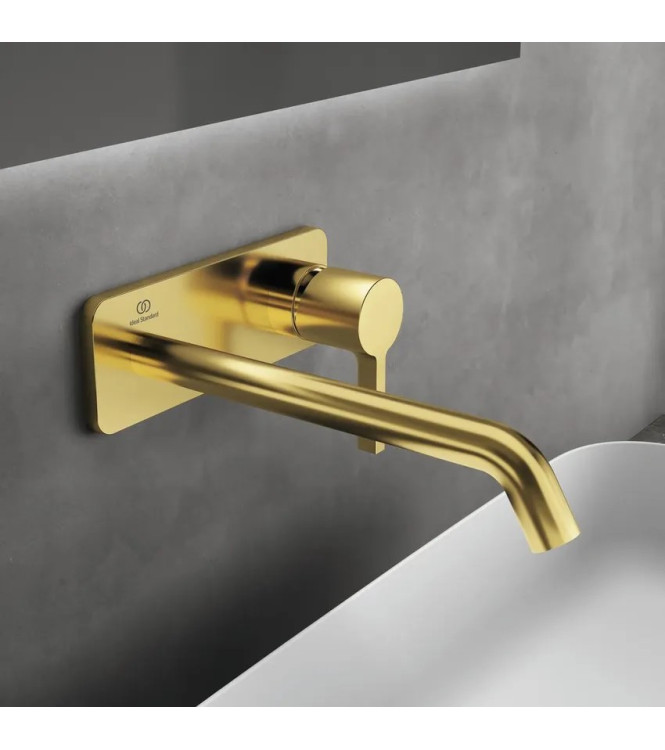 Ideal Standard Joy concealed washbasin mixer with 220 mm Soft Edge spout - Brushed Gold