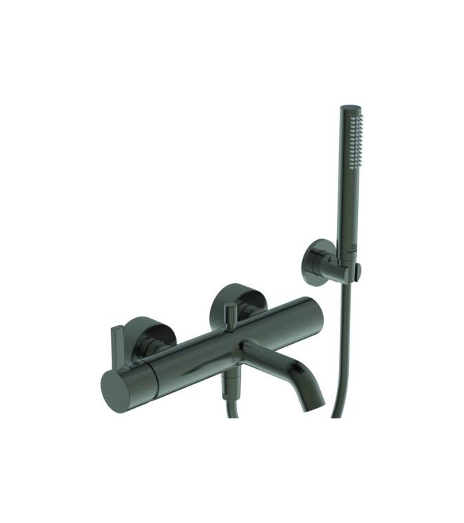 Ideal Standard Joy external bathtub-shower mixer with accessories - Magnetic Grey