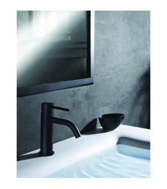 PAFFONI LIG071 LIGHT MISCELATORE MONOCOMANDO LAVABO NERO OPACO
