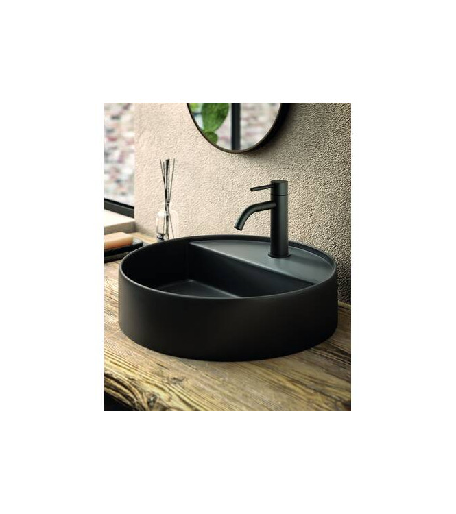 PAFFONI LIG071 LIGHT MISCELATORE MONOCOMANDO LAVABO NERO OPACO
