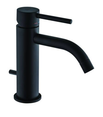 PAFFONI LIG075 LIGHT WASHBASIN MIXER with waste ø1.1/4" MATT BLACK