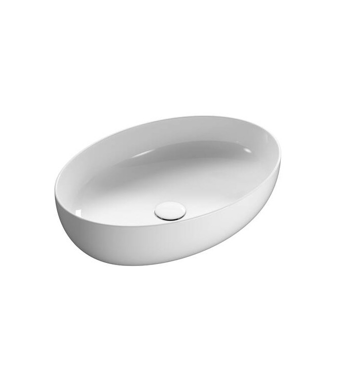 4ALL OVAL WASHBASIN 60x42 GLOSSY WHITE