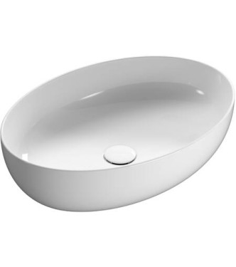 4ALL LAVABO APPOGGIO OVALE 60x42 BIANCO LUCIDO