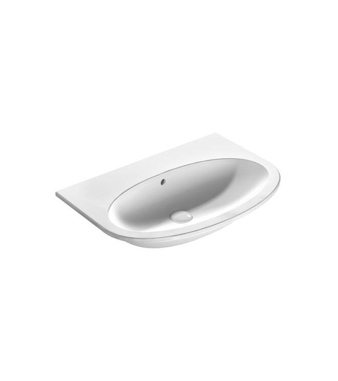 4ALL LAVABO CON FISSAGGI 70x48 H.15cm BIANCO LUCIDO