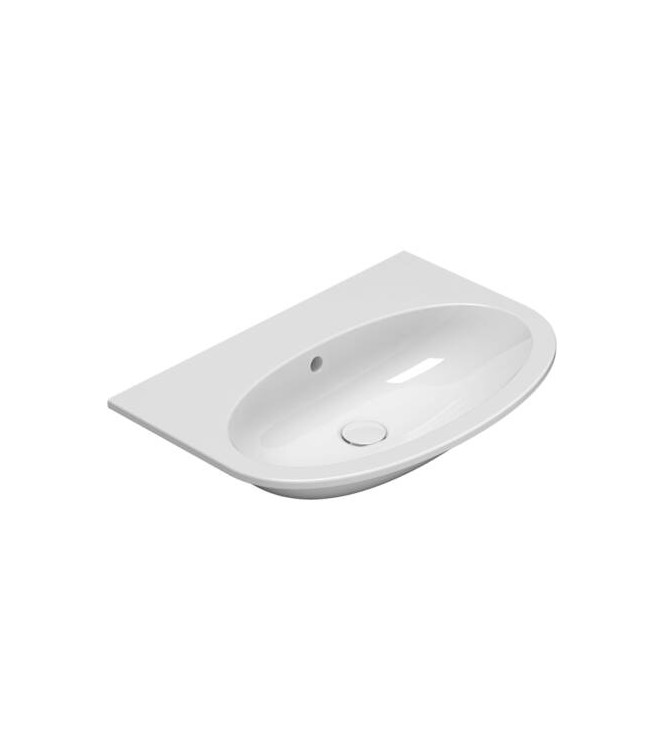 4ALL WASHBASIN WITH FIXTURES 70x48 H.15cm GLOSSY WHITE