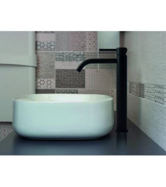 PAFFONI LIG081 LIGHT MISCELATORE LAVABO PROLUNGATO NERO OPACO