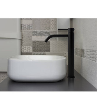 PAFFONI LIG081 LIGHT MISCELATORE LAVABO PROLUNGATO NERO OPACO