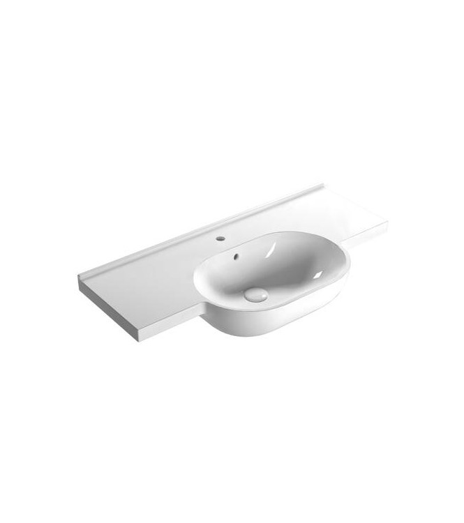 MODE SUSPENDED WASHBASIN 100x49cm GLOSSY WHITE