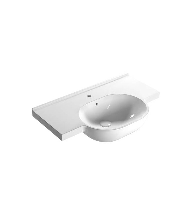 MODE SUSPENDED WASHBASIN 80x49cm GLOSSY WHITE