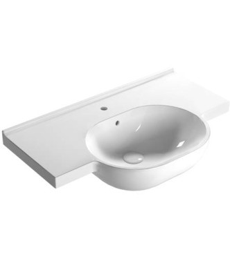 MODE SUSPENDED WASHBASIN 80x49cm GLOSSY WHITE