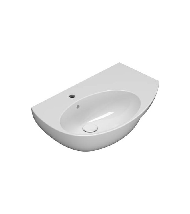 MODE LAVABO SOSPESO SINISTRO 70x45 BIANCO LUCIDO