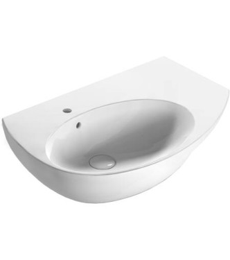 MODE LEFT SUSPENDED WASHBASIN 70x45 GLOSSY WHITE