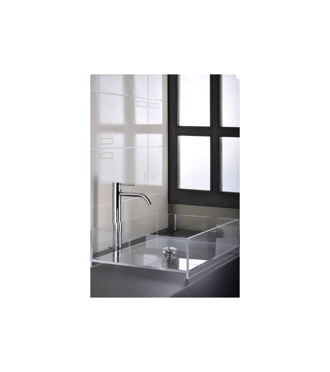 PAFFONI LIG085 LIGHT PROLONGED WASHBASIN MIXER with waste ø1.1/4" CHROMED