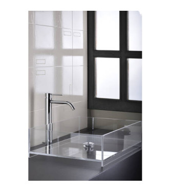 PAFFONI LIG085 LIGHT PROLONGED WASHBASIN MIXER with waste ø1.1/4" CHROMED