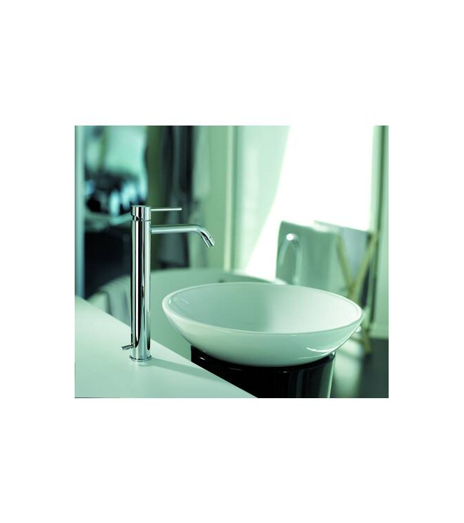 PAFFONI LIG085 LIGHT MISCELATORE MONOCOMANDO LAVABO PROLUNGATO con piletta 1.1/4" CROMATO