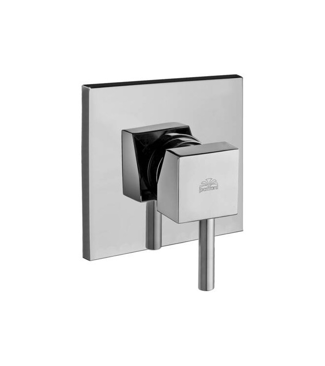 PAFFONI LEA010 LEVEL SINGLE-LEVER CONCEALED SHOWER MIXER CHROME WITH STAINLESS STEEL PLATE