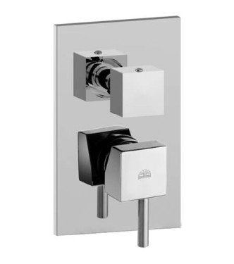 PAFFONI LEA018 LEVEL MISCELATORE MONOCOMANDO INCASSO DOCCIA CON DEVIATORE CROMATO E PIASTRA ABS