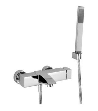 PAFFONI LEC026 LEVEL MISCELATORE MONOCOMANDO ESTERNO VASCA/DOCCIA CON DUPLEX CROMATO