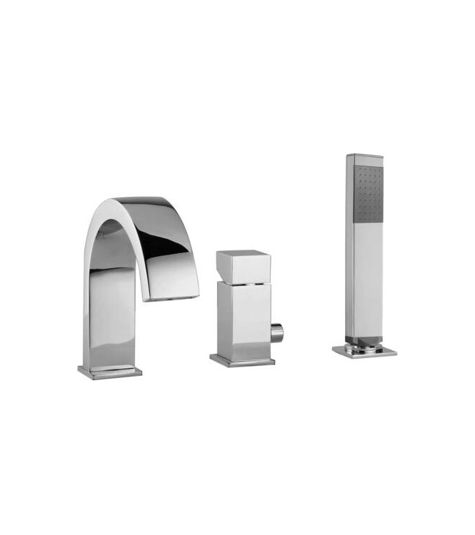 PAFFONI LEC040 LEVEL BATHTUB RIM MIXER 3-HOLE CHROMIUM-PLATED