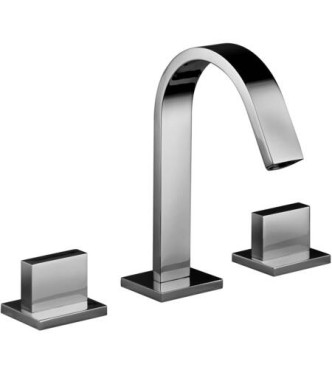 PAFFONI LEP052 LEVEL GRUPPO LAVABO 3 FORI  con piletta CROMATO