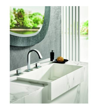 PAFFONI LEP052 LEVEL WASHBASIN UNIT 3-HOLE WITHOUT drain CHROMED
