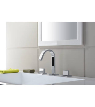 PAFFONI LEP053 LEVEL GRUPPO LAVABO 3 FORI con piletta 1.1/4" CROMATO