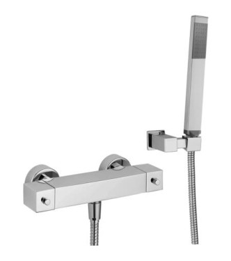 PAFFONI LEQ268D LEVEL MISCELATORE TERMOSTATICO ESTERNO DOCCIA CON DUPLEX CROMATO