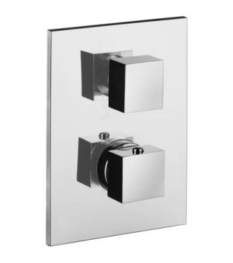 PAFFONI LEQ513 LEVEL THERMOSTAT CONCEALED SHOWER CHROME WITH STAINLESS STEEL PLATE