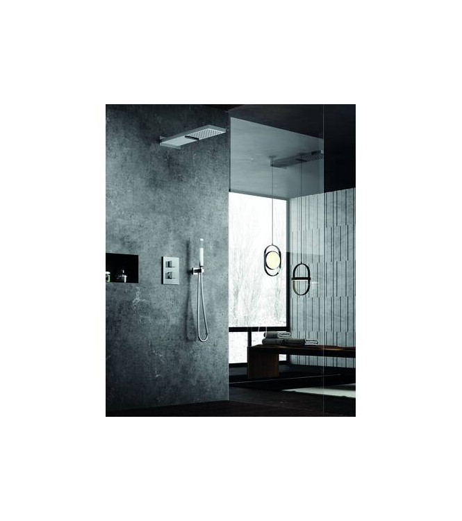 PAFFONI LEQ519 LEVEL THERMOSTAT CONCEALED SHOWER CHROME WITH STAINLESS STEEL PLATE