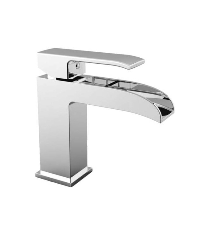 PAFFONI LES061 LEVEL MISCELATORE MONOCOMANDO LAVABO CASCATA SENZA con piletta CROMATO