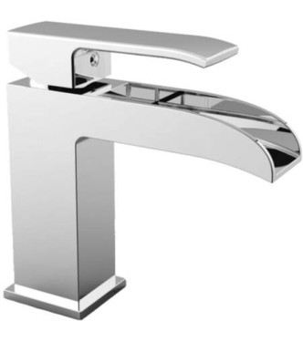 PAFFONI LES061 LEVEL MISCELATORE MONOCOMANDO LAVABO CASCATA SENZA  piletta CROMATO