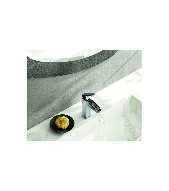 PAFFONI LES061 LEVEL MISCELATORE MONOCOMANDO LAVABO CASCATA SENZA  piletta CROMATO