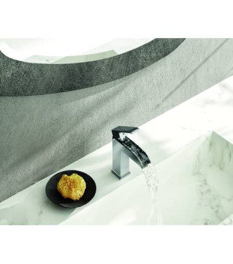 PAFFONI LES061 LEVEL MISCELATORE MONOCOMANDO LAVABO CASCATA SENZA  piletta CROMATO