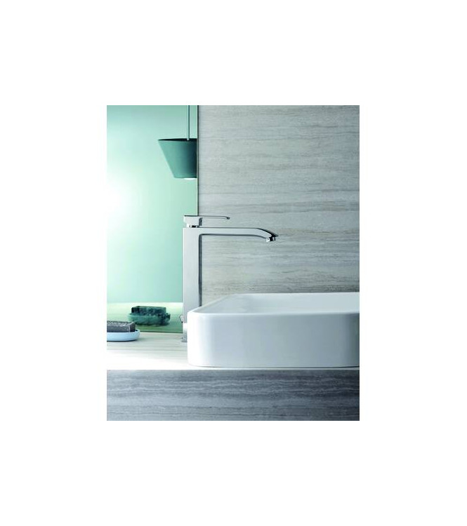 PAFFONI LES085 LEVEL MISCELATORE MONOCOMANDO LAVABO PROLUNGATO con piletta 1.1/4" CROMATO