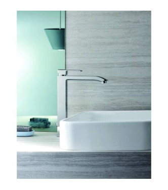 PAFFONI LES085 LEVEL PROLONGED WASHBASIN SINGLE LEVEL MIXER with ø1.1/4" drain CHROMED