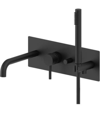 PAFFONI LIG001 LIGHT MISCELATORE MONOCOMANDO INCASSO VASCA/DOCCIA NERO OPACO