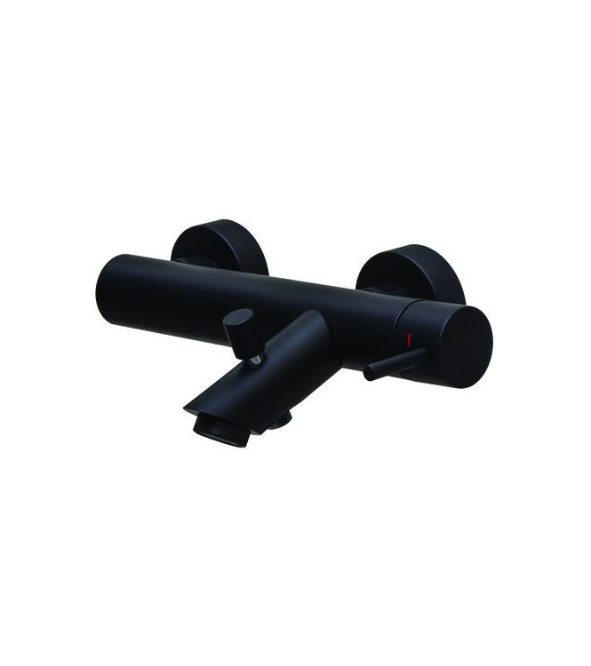 PAFFONI LIG022 LIGHT MISCELATORE ESTERNO VASCA SENZA DUPLEX NERO OPACO